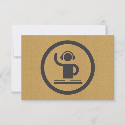 Een coole DJ-ikoon logo Kaart (Voorkant)