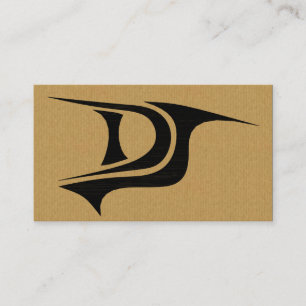 Een coole DJ-initialen visitekaartje