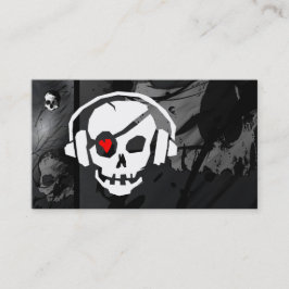 Een coole DJ-tekenpictogram visitekaartje