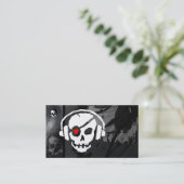 Een coole DJ-tekenpictogram visitekaartje (Staand voorkant)