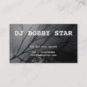 Een coole DJ-tekenpictogram visitekaartje (Achterkant)