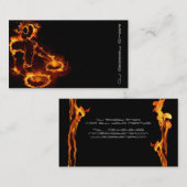 Een coole Flaming DJ op Fire visitekaartje (Voorkant / Achterkant)
