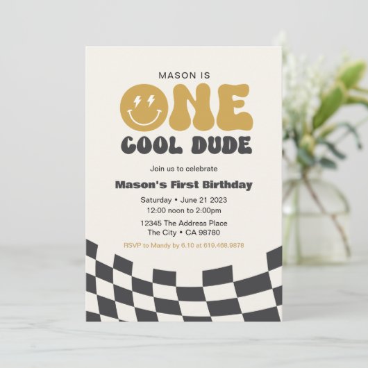 Een coole gast-overplaatsing op zaterdag kaart (Staand voorkant)