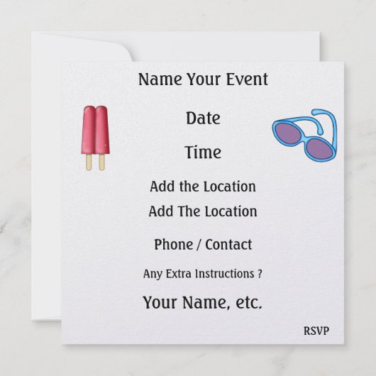 EEN COOLE INVITE - SRF KAART (Achterkant)