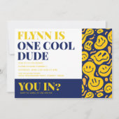 Een coole kerel gelukkig gezicht jongen eerste ver kaart (Voorkant)