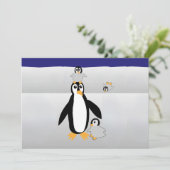 Een Coole Pinguïn Papa Kaart (Staand voorkant)