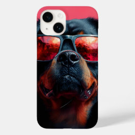 Een coole rottweiler met zonnebril Case-Mate iPhone 14 hoesje