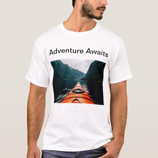 Een coole t shirten voor het avontuurlijke leven v t-shirt (Voorkant)