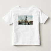 Een Coos Bay Shipping Scene op Dock Kinder Shirts (Voorkant)