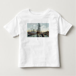 Een Coos Bay Shipping Scene op Dock Kinder Shirts