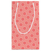 Een Coral Polka Dot Klein Cadeauzakje (Achterkant)
