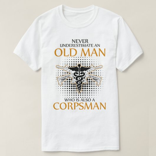 Een Corpsman nooit onderschatten T-shirt (Design voorkant)