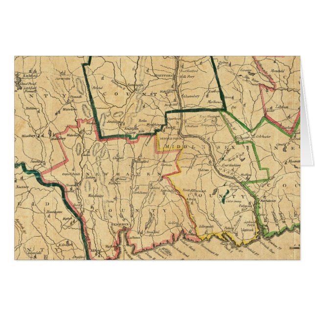 Een correcte Kaart van Connecticut (Voorkant Horizontaal)