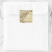 Een correcte kaart van de Verenigde Staten Vierkante Sticker (Tas)