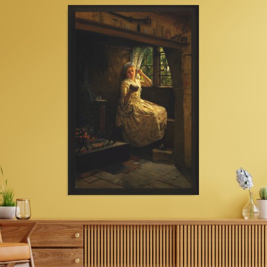 Een Cosey Corner van Frank Millet Canvas Afdruk (Insitu (Woonkamer))