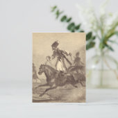 Een Cossack Horseman Briefkaart (Staand voorkant)