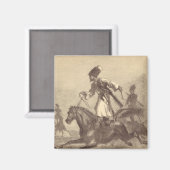 Een Cossack Horseman Magneet (Voorkant / Achterkant)