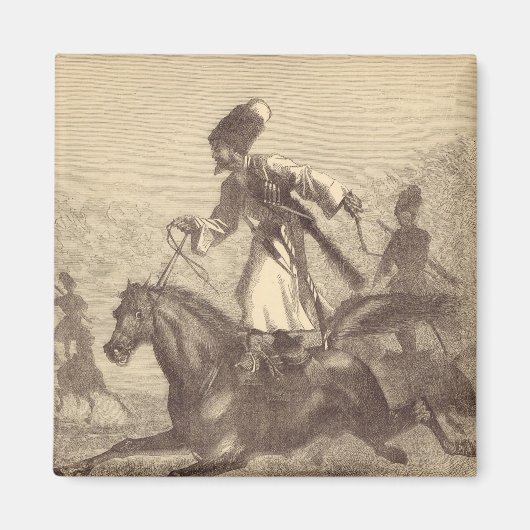 Een Cossack Horseman Magneet (Voorkant)