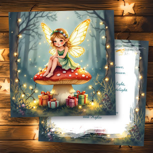 Een Cottage Core Kerst Elf Persoonlijk Kaart