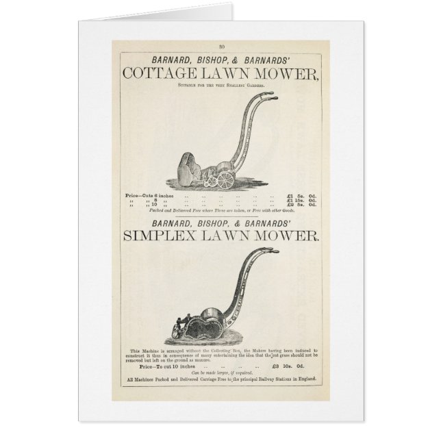 Een Cottage- en Simplexgrasmaaier, illustratie van (Voorkant)