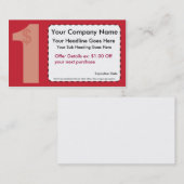 Eén Coupon voor een dollar korting (Voorkant / Achterkant)