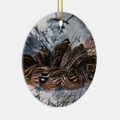 Een Covey van Bobwhites Keramisch Ornament (Rechts)