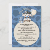 Een Cowboy Blue & Beige Baby shower Kaart (Voorkant)