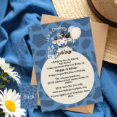 Een Cowboy Blue & Beige Baby shower Kaart