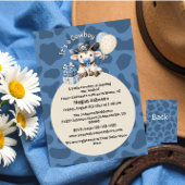Een Cowboy Blue & Beige Baby shower Kaart
