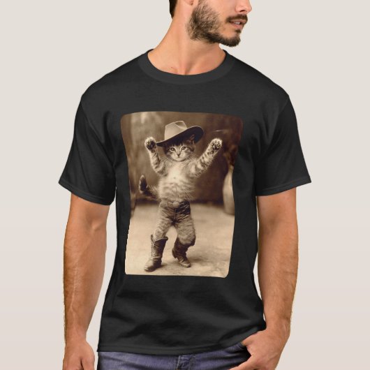 Een Cowboy Kat T-shirt (Voorkant)