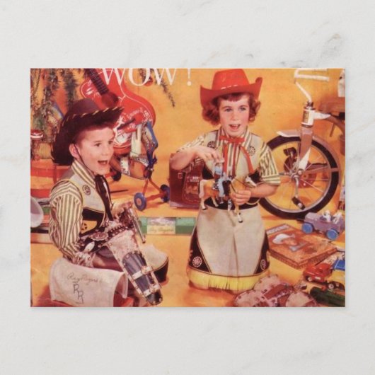 Een cowboy kerst feestdagenkaart (Voorkant)