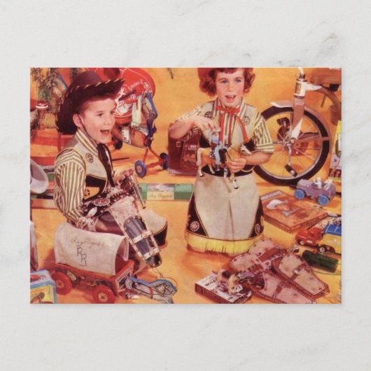 Een cowboy kerst feestdagenkaart (Voorkant)