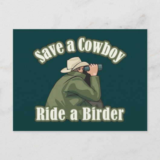 Een Cowboy redden... Ride a Birder Briefkaart (Voorkant)