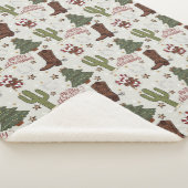 Een cowboy Vrolijk Kerstfeest Sherpa Deken (3/4)