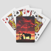 Een cowboygebed met kaarten (Achterkant)