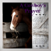Een cowboygebed poster (Voorkant)