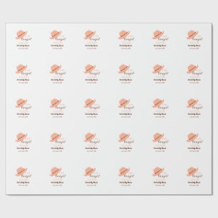 Een cowgirl meisje is op komst oranje babyshower cadeaupapier