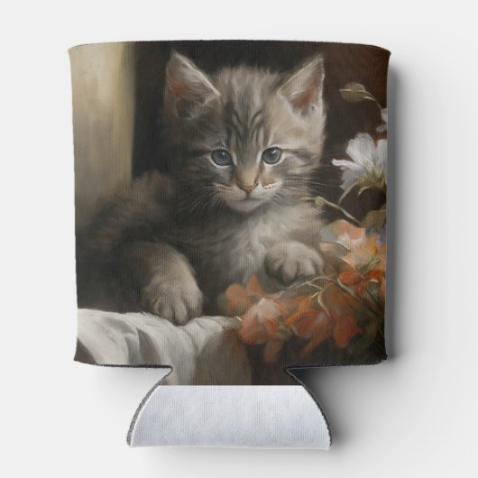 Een Cozy Corner Tabby Kitten Blikjeskoeler (Achterkant)