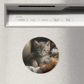 Een Cozy Corner Tabby Kitten Magneet (Insitu (Vaatwasser))