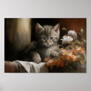 Een Cozy Corner Tabby Kitten Poster