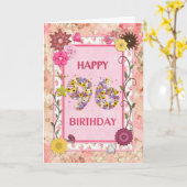 Een Craftlook 96ste verjaardagskaart Kaart (Gele Bloem)