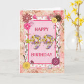 Een Craftlook 99ste verjaardagskaart Kaart (Gele Bloem)