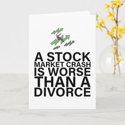 Een crash op de aandelenmarkt is erger dan een sch kaart (Gele Bloem)