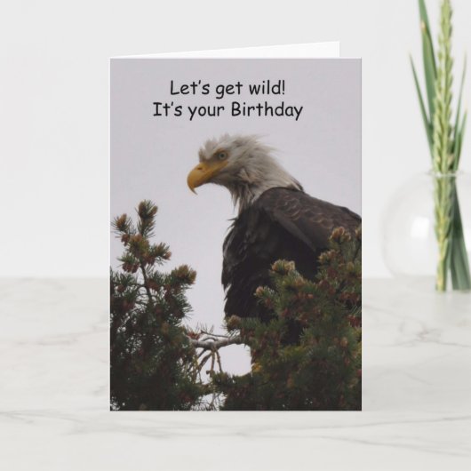 Een Crazy Eagle Verjaardag Kaart! Kaart (Voorkant)