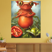 Een creatie in de salade canvas afdruk (Insitu (Woonkamer))