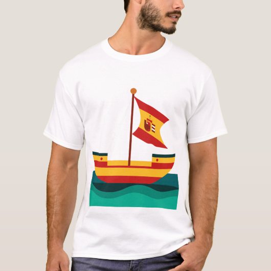 Een Creative T'shirt voor Spanje bootverkoop T-shirt (Voorkant)