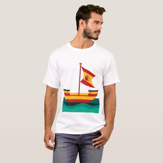 Een Creative T'shirt voor Spanje bootverkoop T-shirt (Voorkant volledig)
