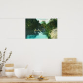 Een Creek Scene met Familie in een Canoe Poster (Keuken)