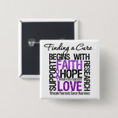 Een crème vinden voor pancreaskanker vierkante button 5,1 cm (Voorkant /achterkant)