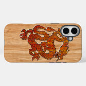 Een Crimson Dragon op Bamboo als Case-Mate iPhone Case (Achterkant (horizontaal))